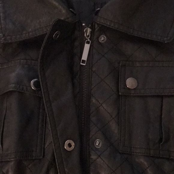 Lane Crawford Black Faux Leather Coat  Siz… - Picture 8 of 14